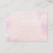 茶パーティー赤ちゃんシャワーおむつラッフル エンクロージャーカード (裏面)