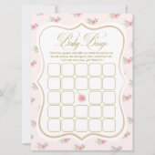 茶パーティー赤ちゃんシャワービンゴゲームカード 招待状 (正面)