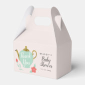 茶パーティー赤ちゃんシャワーフローラありがとう フェイバーボックス (正面サイド)