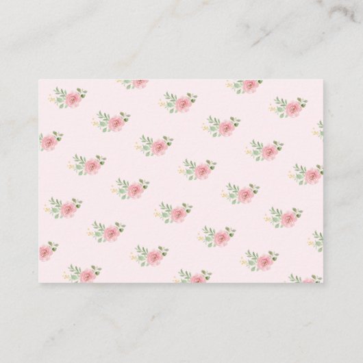 茶パーティー赤ちゃんシャワーベビー エンクロージャーカード (裏面)