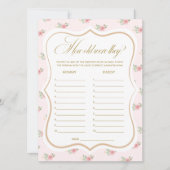 茶パーティー赤ちゃんシャワー年齢のゲームカードを推測 招待状 (正面)