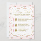 茶パーティー赤ちゃんシャワー推測誰のゲームカード 招待状 (正面)