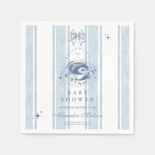 茶パーティー赤ちゃんシャワー スタンダードカクテルナプキン (正面)