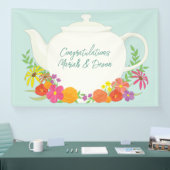 茶パーティー赤ちゃんシャワー 横断幕 (トレードショー)