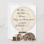 茶パーティー-招待状 招待状 (裏面)