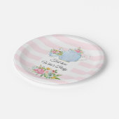 茶パーティー、春フローラ、花紙プレート ペーパープレート (アングル)