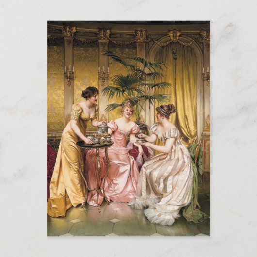 茶パーティー- Soulacroix ポストカード (正面)