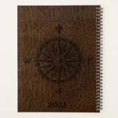 茶フェイク革テクスチャプランナー プランナー手帳 (裏面)