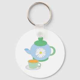 茶ポットとカップ キーホルダー
