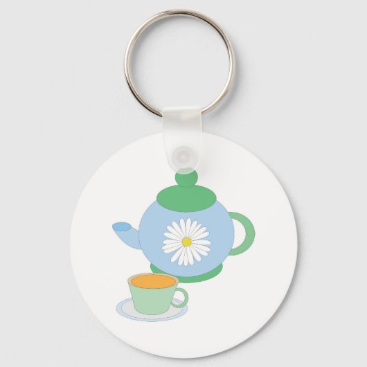 茶ポットとカップ キーホルダー (正面)