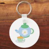 茶ポットとカップ キーホルダー (正面)