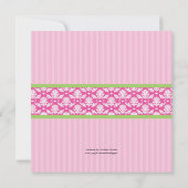 茶ポットのブライダルシャワーの招待状 招待状 (裏面)