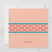 茶ポットのブライダルシャワーの招待状 招待状 (裏面)