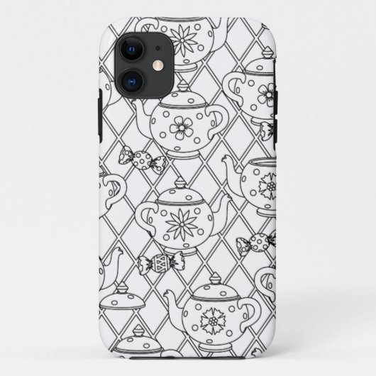茶ポットの落書き Case-Mate iPhoneケース (裏面)