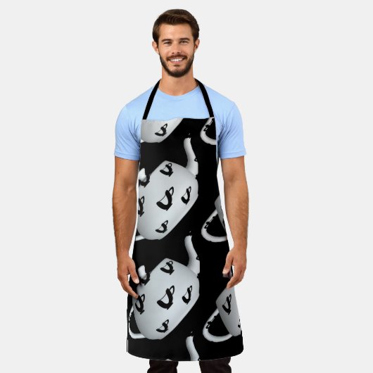 茶ポット エプロン (着用した状態)