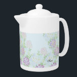茶ポット：野花の霧<br><div class="desc">イラストレーション：霧の中の野生の花</div>