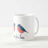 茶マグのための青い鳥の時間 コーヒーマグカップ (正面右)
