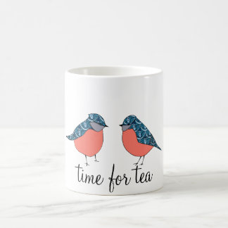 茶マグのための青い鳥の時間 コーヒーマグカップ