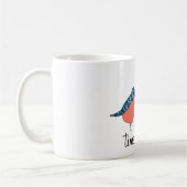 茶マグのための青い鳥の時間 コーヒーマグカップ (左)