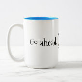 茶マグ-完全なギフト--をこぼして下さい! ツートーンマグカップ (左)