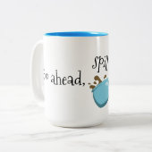 茶マグ-完全なギフト--をこぼして下さい! ツートーンマグカップ (正面左)