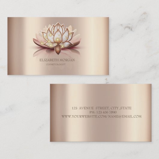 茶モダンクール蓮 名刺 (正面/裏面)