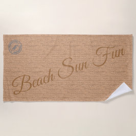 茶モダン色 ビーチタオル