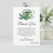 茶ユニークパーティーブライダルシャワー サンキューカード (スタンド正面)