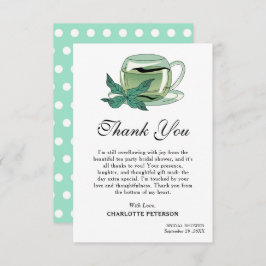茶ユニークパーティーブライダルシャワー サンキューカード