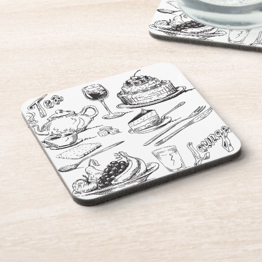 茶ラウンジ コースター (左側)