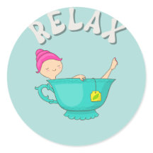 茶リラックスの時間に入った少女