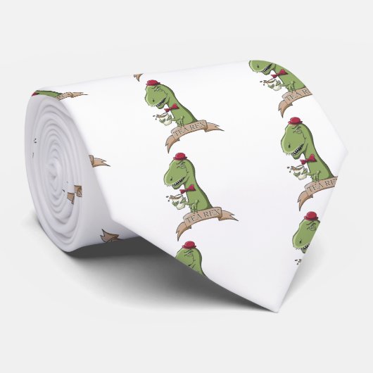 茶レックスの恐竜 ネクタイ (ロール)