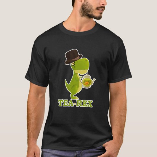 茶レックスの高貴な恐竜 Tシャツ (正面)