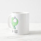 茶レックスのTレックスのマグ コーヒーマグカップ (正面左)