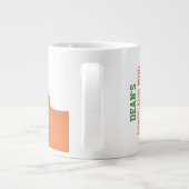 茶レックスパーソナライズされた恐竜 ジャンボコーヒーマグカップ (裏面)