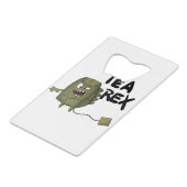 茶レックス、おもしろい恐竜 クレジットカード栓抜き (裏面アングル)