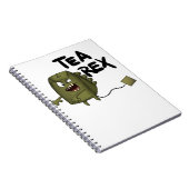 茶レックス、おもしろい恐竜 ノートブック (右側)
