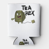 茶レックス、おもしろい恐竜 缶クーラー (正面)