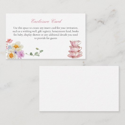 茶ワイルドフラワーカスタムエンクロージャカード エンクロージャーカード (正面/裏面)