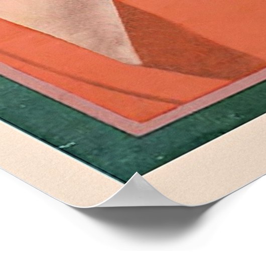 茶ヴィンテージのスローガン ポスター (角)