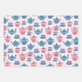 茶ヴィンテージ包装紙シート ラッピングペーパーシート (正面)