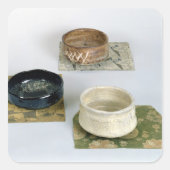 茶会に用いる茶碗三つ（1800年頃） スクエアシール (正面)
