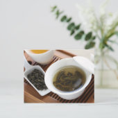 茶伝統的の湯中国の:烏龍茶 ポストカード (スタンド正面)