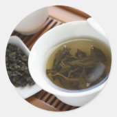 茶伝統的の湯中国の:烏龍茶 ラウンドシール (正面)