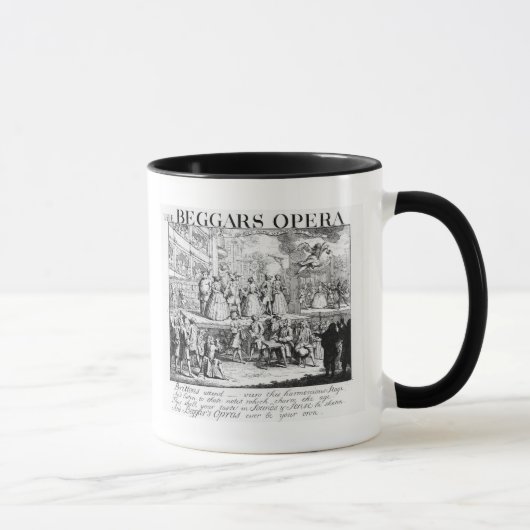 茶化されるこじきのオペラ1728年 マグカップ (右)
