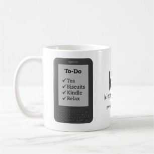 茶及びビスケット- Kindleのキーボードのマグ コーヒーマグカップ
