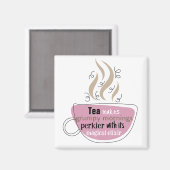 茶好おもしろいきカップ用図解入りの、写真付きの引用文 マグネット (正面/裏面)