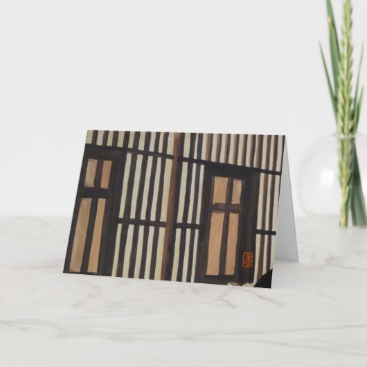 茶室クローズアップ「障子」 カード (正面)