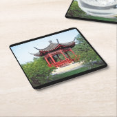 茶室中国のコースター スクエアペーパーコースター (アングル)