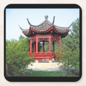 茶室中国のコースター スクエアペーパーコースター (正面)